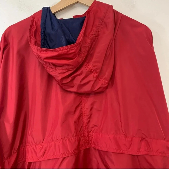 Eddie Bauer Ebtek Nylon Windbreaker Jacket Men XL Full Zip Utility Hood Pockets - Picture 7 of 16